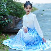 儿童马面裙女童套装月琴中国风超仙古装汉服公主风唐装全套新中式