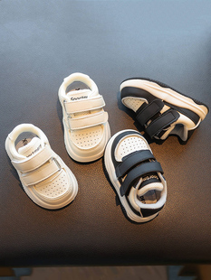 婴幼儿学步鞋春秋款软底小白鞋男宝宝运动鞋1-3岁女小童休闲板鞋