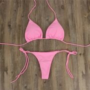 Hanging neck bikini split swimsuit women挂脖比基尼分体泳衣女