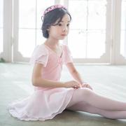 儿童舞蹈服女童练功服练舞衣女孩芭蕾舞裙，中国舞开档粉色雪纺裙子