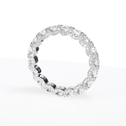 满钻18K白金钻戒女奢华时尚莫桑钻石戒指气质高级感天星闪耀指环