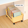 可移动书包收纳盒带滑轮桌下放书本学生文具书箱教室用整理收纳篮