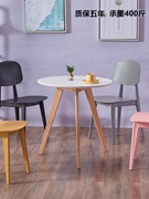 户外塑料椅子家用客厅餐椅美甲化妆甜品奶茶店咖啡厅北欧彩色凳