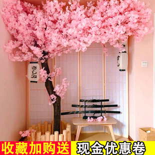 仿真樱花树桃花树许愿树大厅日式假树景观装饰室内装饰造景大摆件