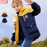 迪士尼男童冲锋衣儿童秋装，外套户外中大童，三合一摇粒绒防风衣