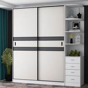 定制衣柜推拉门定制北欧现代简约实木耐磨滑移门卧室壁橱柜门