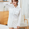 韩版女衬衫长袖中长款白衬衣(白衬衣)睡衣大码女装，打底防晒衣bf男朋友风