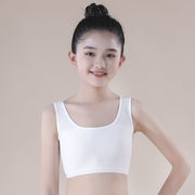 适合小孩子穿的8-16岁女童棉发育期双层中抹胸无钢圈裹胸小背心9-