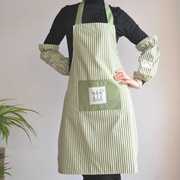 典冠布艺条纹韩版围裙厨房围裙，工作围裙超市围裙幼儿园员工围裙