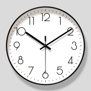钟表6510挂钟静音钟客厅(钟，客厅)时尚家用现代简约电子时钟挂墙石英钟挂表