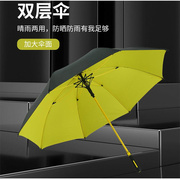 30寸自动雨伞双层长柄超大号彩纤维4S店商务直杆高尔夫广告伞