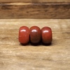 西藏百年柿子红老南红鼓珠珠三颗 皮壳包浆熟美 老伤微磕裂 好价