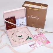 天然母贝珍珠项链颈饰正圆强光，生日礼物送妈妈婆婆母亲节礼物礼盒