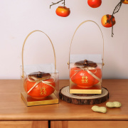 柿柿如意结婚喜糖盒罐糖果盒伴手礼盒创意订婚陶瓷柿子罐成品