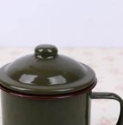 加厚怀旧经典军绿色搪瓷杯漱口杯刷牙水杯杯复古老式茶缸铁茶缸子