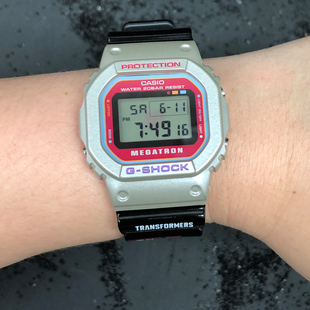 卡西欧G-SHOCK变形金刚威震天 DW-5600MEGA22-8PFT电子防水男手表