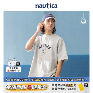 nautica Japan 日系无性别潮流宽松短袖T恤JPTW3202