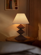 中式台灯原木风复古客厅书房卧室床头日式侘寂风民宿创意装饰灯具