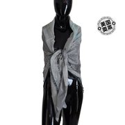 costume national服装民族印花披肩方巾流苏女式围巾 - 灰色 美