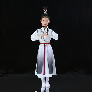 国学服装儿童汉服男童中国风，壮志少年行舞蹈，演出服学生朗诵表演服