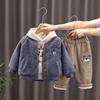 男宝宝套装0—1岁婴儿3冬装儿童装小童衣服秋三件套加绒加厚6个月