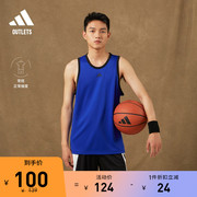 adidasoutlets阿迪达斯男装速干舒适篮球运动圆领背心ic2460