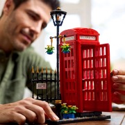 中国积木21347伦敦红色电话亭街景建筑儿童拼装益智玩具模型礼物8