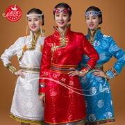 蒙古族服装女 舞蹈服 舞台演出服 少数民族生活装 婚礼新娘蒙古袍