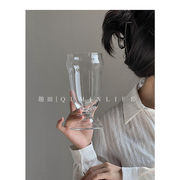 Qumin 杳霭流玉 悠悠花香创意小众酒杯玻璃酒杯红酒杯葡萄酒杯