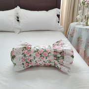 韩版法式田园小清新小碎花，蕾丝纯棉糖果枕，抱枕靠枕含芯-价