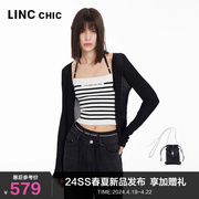LINC金羽杰2024年夏季短款修身真丝针织防晒开衫外套女CR330Y