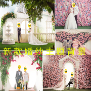 韩式婚纱拍照背景布影楼(布，影楼)情侣照晚礼服，摄影背景仿真实景背景纸
