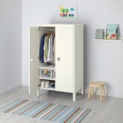 IKEA宜家国内布松纳衣柜白色储物柜子儿童房衣柜收纳对开门