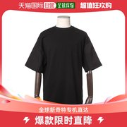 韩国直邮Sieg T恤 S/S 夏季 黑色 袖子 图案 ENOUGH 宽松版型