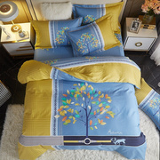 大版床上四件套纯棉活性印花床单被套床上用品四件套全棉秋季