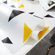 简约现代PVC桌布北欧ins风塑料桌垫防水台布透明磨砂茶几布免水洗