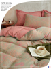 LIKROS~法国欧式家纺A类双层纱浅粉色床上用品秋冬保暖四件套