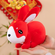 红色兔年大吉趴趴兔公仔玩偶可爱娃娃玩偶小兔子毛绒玩具春节礼物