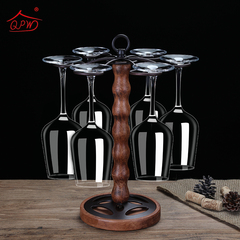 欧式创意摆件现代简约实木酒杯架