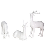 创意现代简约家居饰品树脂工艺品套三鹿摆件动物摆饰