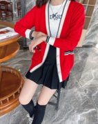 针织开衫女秋季韩版小众设计感时尚百搭小香风薄款长袖毛线外套潮
