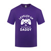滑稽搞笑创意父亲节礼物T恤男短袖圆领宽松 Leveled Up to Daddy