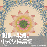 中国纹样集锦东方传统(东方传统)古典纹理图案图腾花纹，中式古风高清图片素材