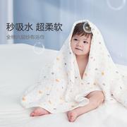 全棉时代婴儿浴巾纯棉，超柔软宝宝纱布浴巾，新生儿毛巾被加厚6层