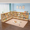 儿童实木书架置物架落地书柜幼儿园小学生矮柜家用原木松木书柜