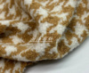 进口欧美厚感姜黄色(姜黄色，)白色千鸟格圈圈，羊毛时装布料大衣外套布料