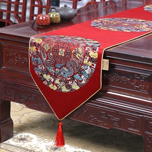 古典桌旗盖布织锦缎茶几，布艺中式美式欧式现代圆形，餐桌布餐垫套装