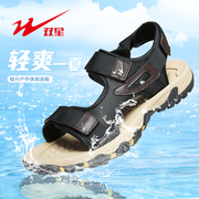 双星凉鞋男士夏季透气涉水户外沙滩鞋防滑洞洞鞋外穿雨凉鞋