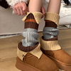 针织堆堆袜套女款秋冬季保暖雪地靴袜子拼色y2k亚文化腿套小腿袜