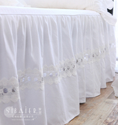 法式韩式蕾丝镂空加厚纯棉，床裙款床单床罩单件床裙单双人(单双人)床单床裙